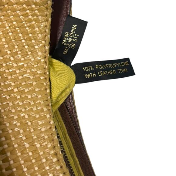 Etienne Aigner Vintage Woven Straw Leather Bag Shoulder Handbag Purse 80s 90s - Picture 12 of 14